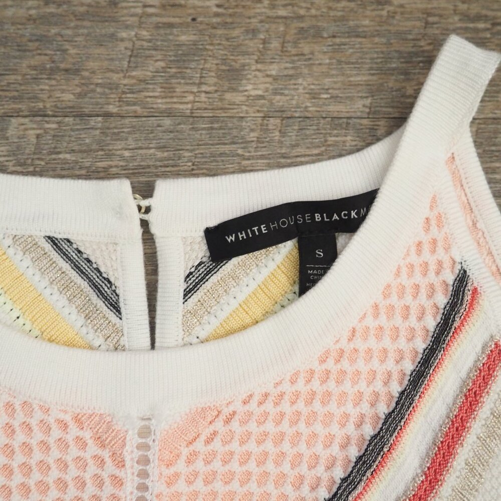 !! White House Black Market Multi-Color Stripe Sweater Knit Sleeveless Tank - Picture 5 of 7
